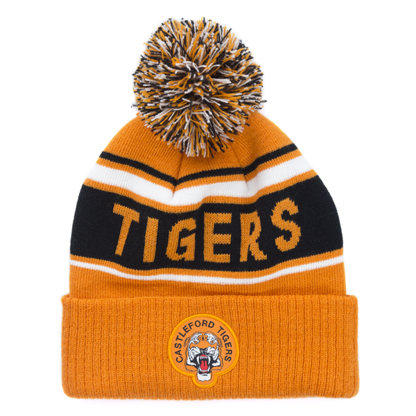 Castleford Tigers Text Bobble Hat 2 - Elite Pro Sports