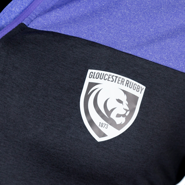 Gloucester Rugby 23/24 Charcoal Purple Performance Midlayer - Elite Pro ...