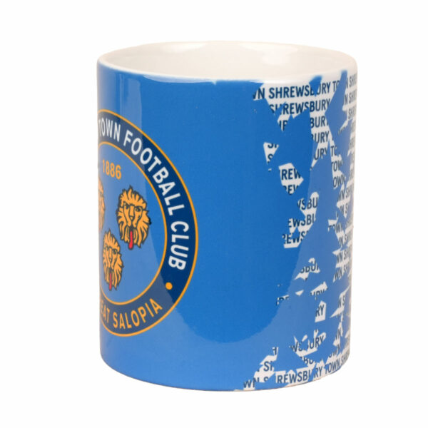 Shrewsbury Town Cracked Print Mug - Image 2