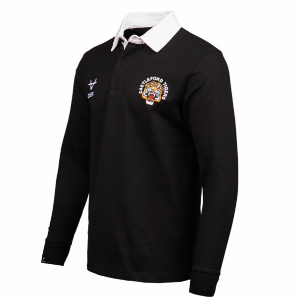 Castleford Tigers Poly-Cotton Traditional Rugger Black - Image 2