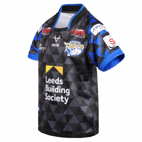 Leeds Rhinos 2025 Replica Black Alternate Shirt JNR - Image 2