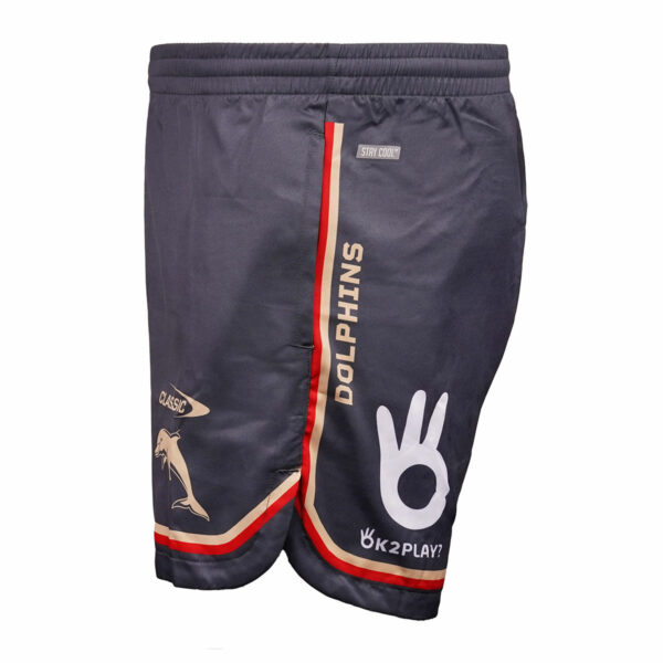 DOLPHINS MENS TRAINING SHORTS CHARC - Image 2